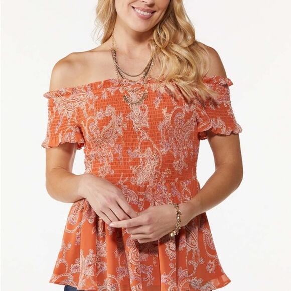 Cato SPICE ROUTE Convertible Babydoll Top - Picture 2 of 10